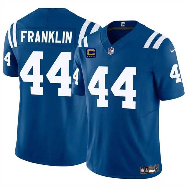 Men & Women & Youth Indianapolis Colts #44 Zaire Franklin Blue 2024 F.U.S.E. With 4-Star C Patch Vapor Limited Stitched Jersey->indianapolis colts->NFL Jersey